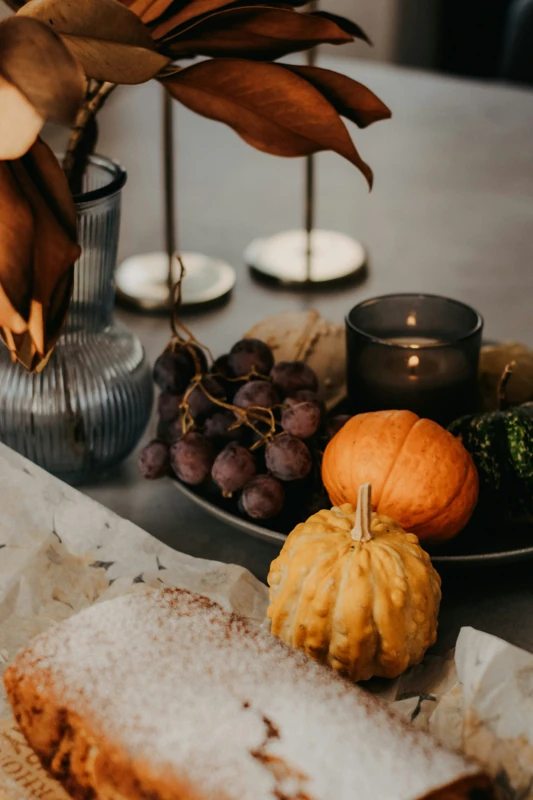 plumcake con decorazioni autunnali