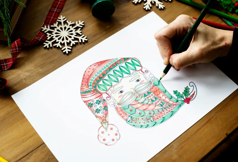 disegno colorato a tema natale